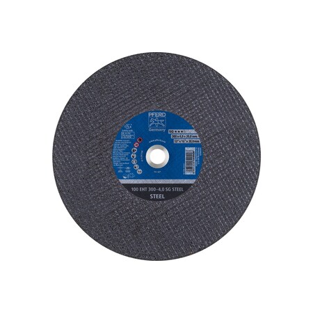 Pferd Abrasive Cut-Off Wheel, Type 1, 12 in Dia, 1/8 in Thick, 20 mm Arbor Hole Size, Aluminum Oxide 64010